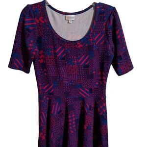 EUC LuLaRoe Nicole Fit & Flare Dress